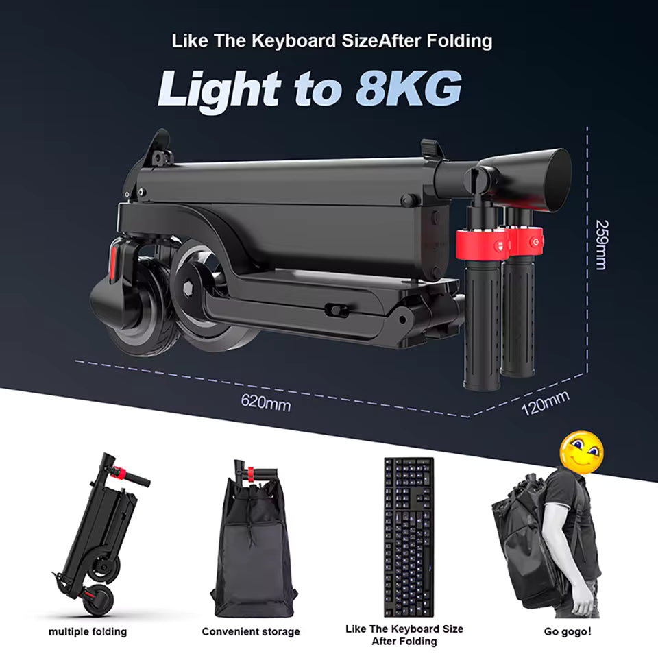 HX X6 Electric Backpack Scooter for Teens + Extra Battery