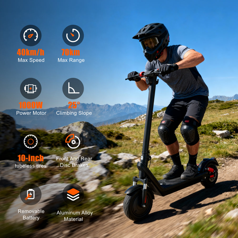 HX X9 Electric Scooter | Foldable, Removable Battery, 25 MPH, 62