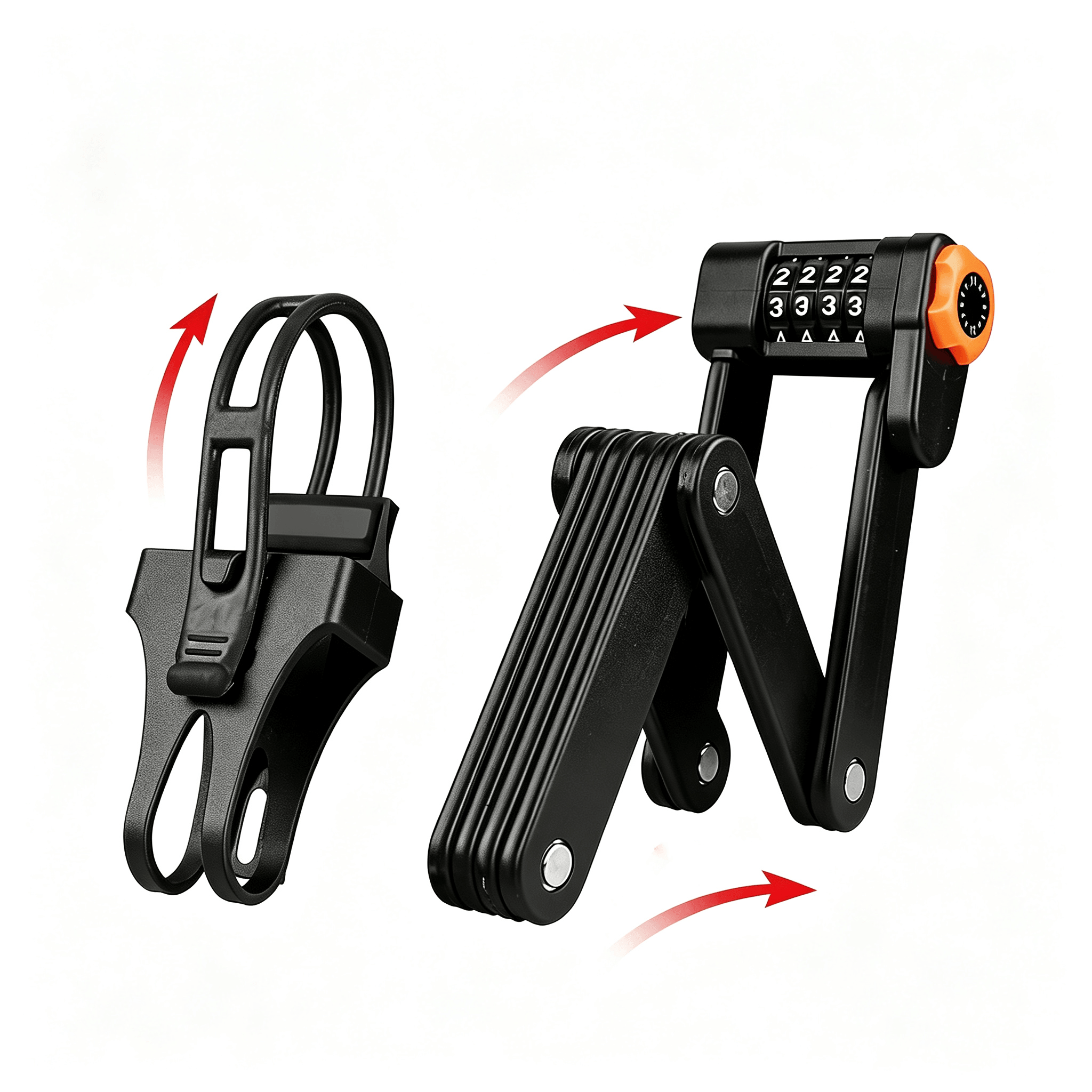 Foldable Combination Bike Lock
